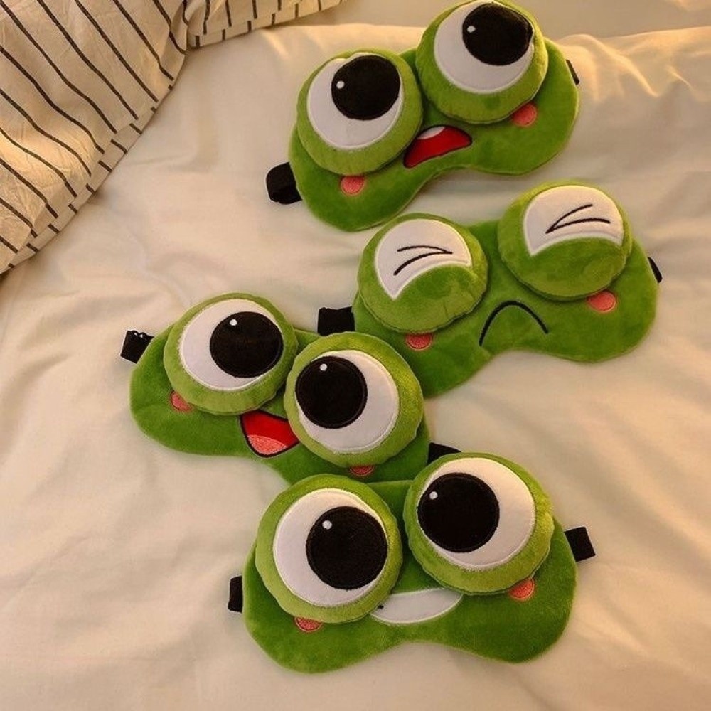 Cartoon Frog Eye Mask - 3D Con - Skincare Glowing ulasan dan harga