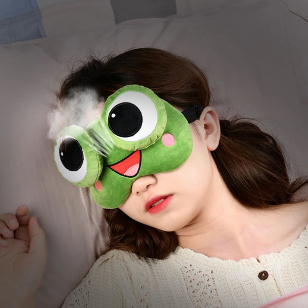 Cartoon Frog Eye Mask - 3D Con - Skincare Glowing ulasan dan harga
