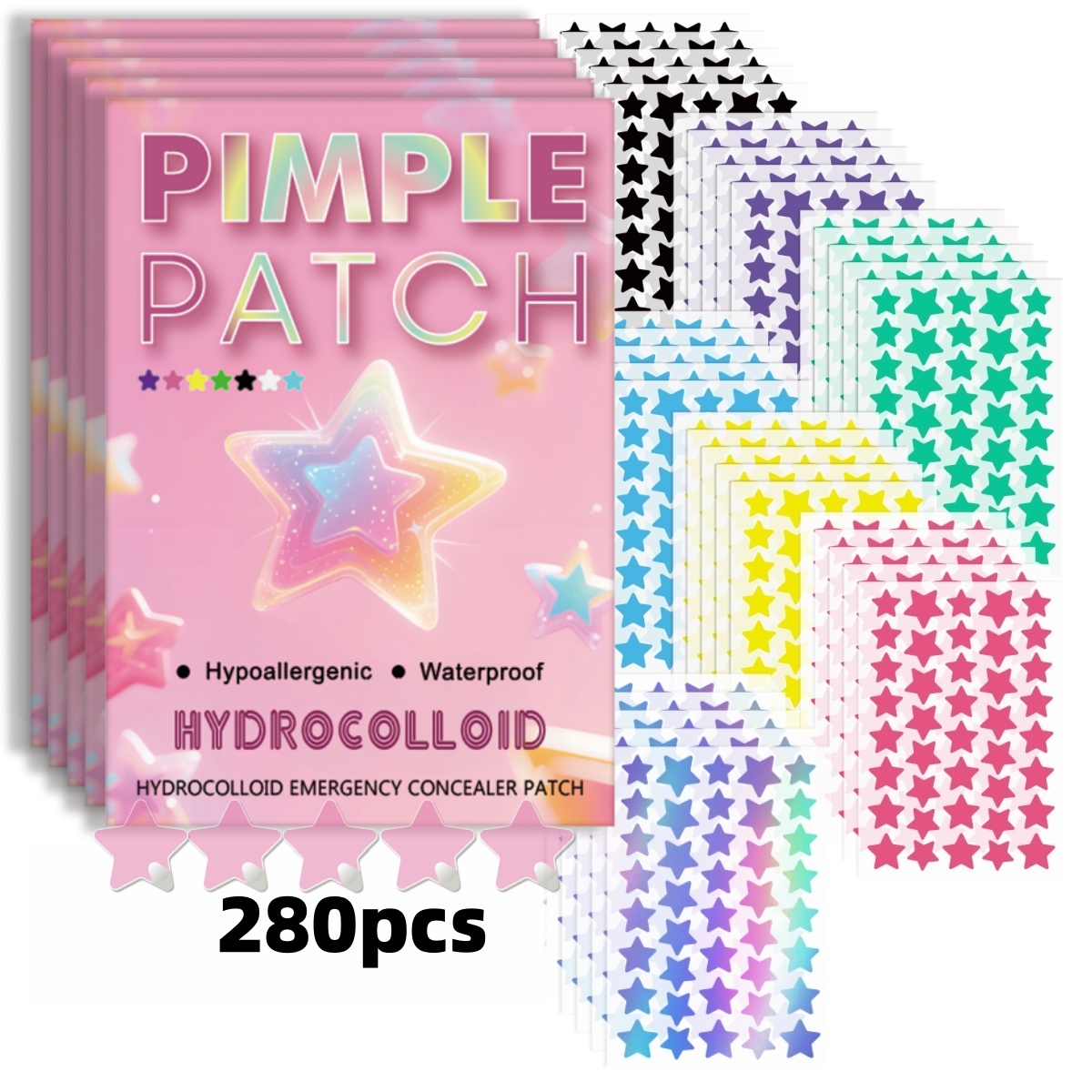 280pieces of multi-color star  - Skincare Moisturizer ulasan dan harga