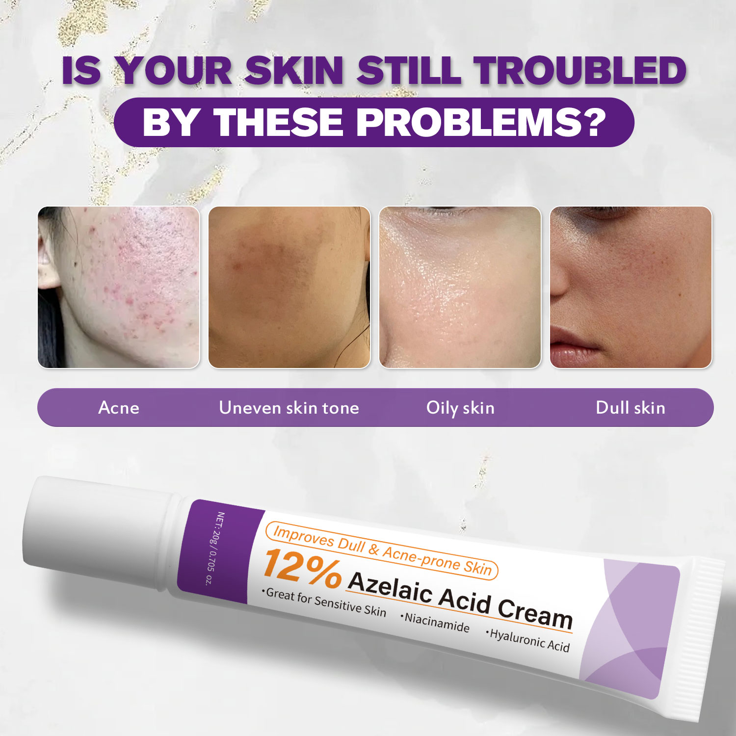 Mild Azelaic Acid Cream Improv - Skincare Skintific ulasan dan harga